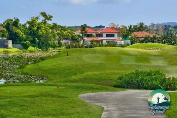 Laguna Golf Phuket – rolling fairway with villas and water features at this popular Phuket golf course for Thailand golf holidays